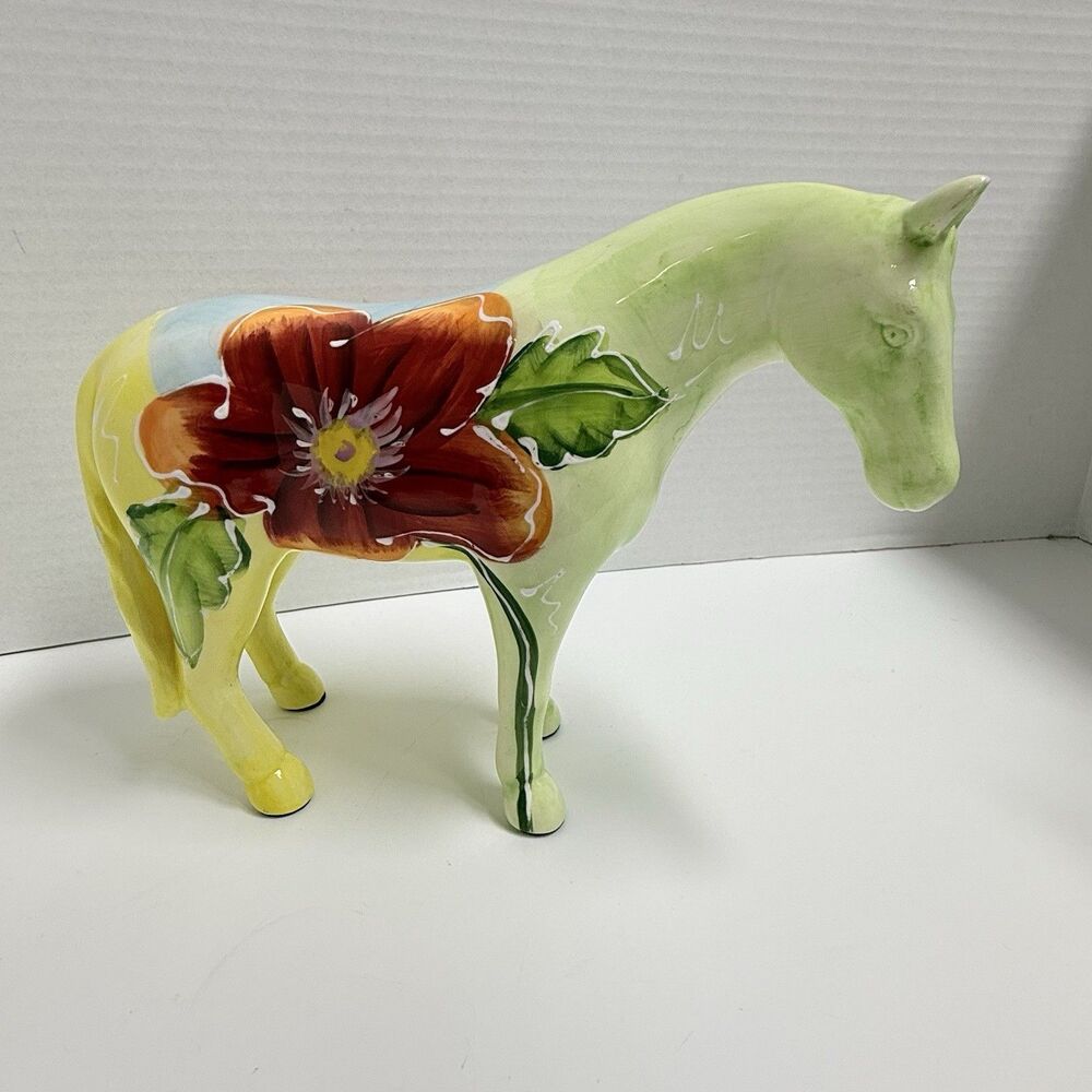Hand Painted Ceramic Horse Figurine